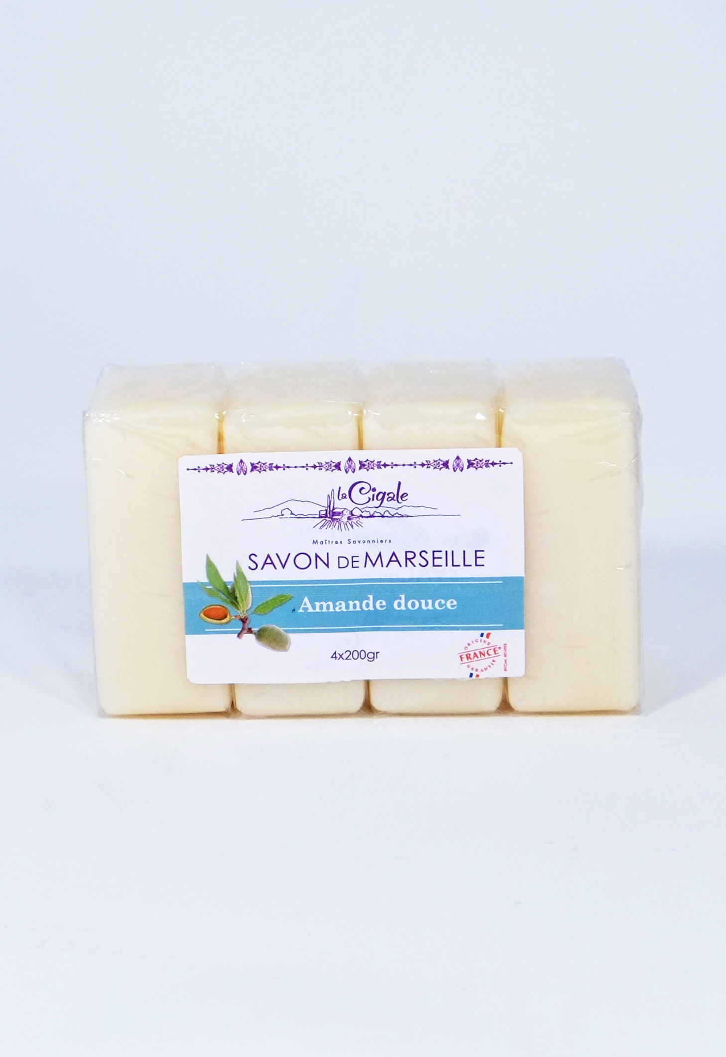 Lot De 4 Savons De Marseille Audran - 200g Chacun - Savon Traditionnel Neuf - Fabriqué En France